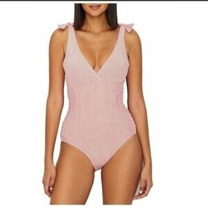 Ralph Lauren‎ Coral Striped One-Piece Swimsuit